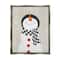 Stupell Industries Happy Smile Winter Snowman Framed Floater Canvas Wall Art
